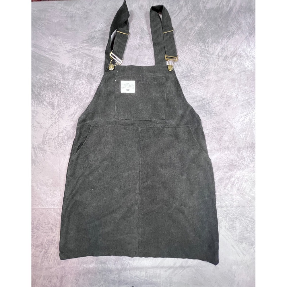 SheIn Corduroy Overalls Dress Womens L Black Las Vegas Nevada Adjustable Straps